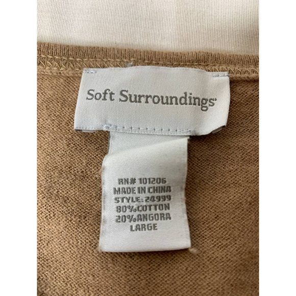 Soft Surroundings Corset-style Front Side Closure Top Size L  Angora and Cotton* - Picture 6 of 7